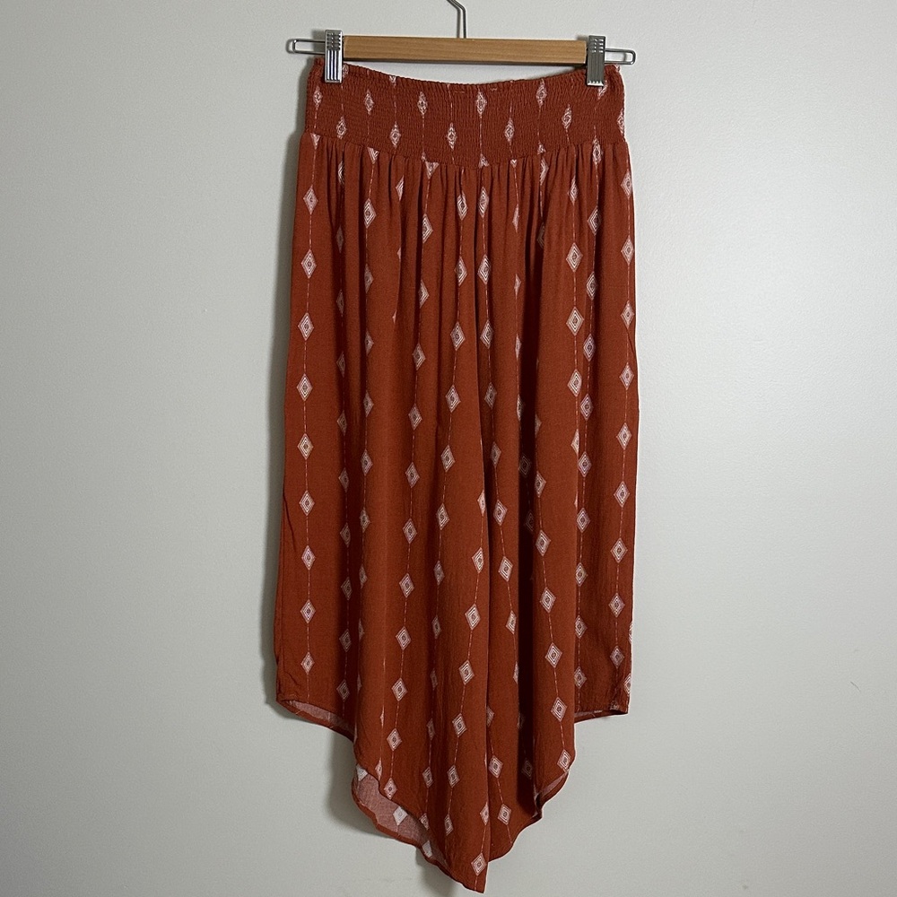 Dress Forum Los Angeles Boho Style Rust Wide Leg Pants Small - Picture 5 of 6